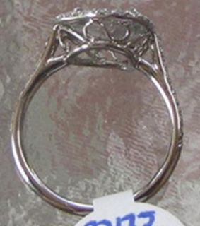 14k White Gold Natural Slice Diamond Free Form Ring 1 22 Carat
