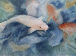  is for an original watercolor on thick parchment by Maxine Bates
