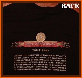 Jethro Tull 1993 25th Anniversary Rock Concert Tour T Shirt XL
