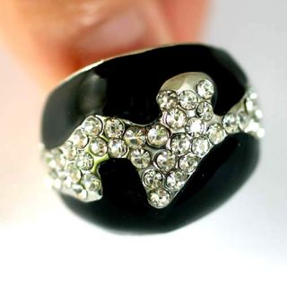  Shell Carved Diamante CZ Zircon Ring Jewelry Size 6 5 8 9 10