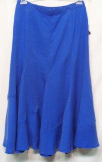 JM Collection $46 Blue Panel Flared Skirt 16