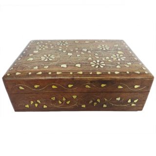  Vintage Style Small Wooden Jewelry Wood Box Storage Trunk SWB14A
