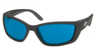 New Costa Del Mar Fisch Sunglasses Black Blue Mirror