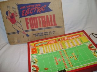 Vintage Jim Prentice Electric Football Game Original Box 1950s 60s Toy