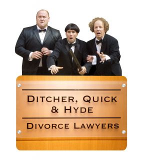 The Three Stooges Shtickees Decal Ditcher Quick Hyde Divorce Attorneys