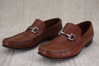 Salvatore Ferragamo Giordano Brown Loafers Shoes 9 5 EE