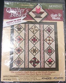  Joann Block of The Month 7 Quilters Basket Quilt Pattern w Fabric