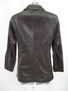 Joaquim Ruiz Brown Leather Jacket Blazer Sz s M