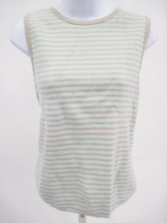 Joan Vass Green Tan Cotton Vest Size 2