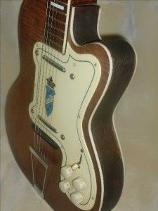 Vintage Silvertone Thin Twin Jimmy Reed Electric Guitar 1381 Model