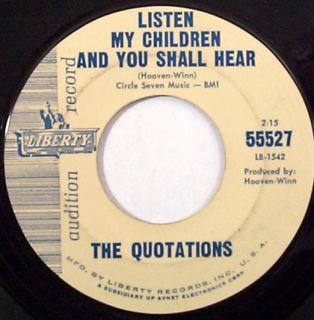 The Quotations Northern Soul 45 Liberty 55527 Hear Listen 