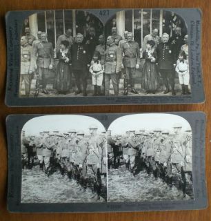 Antique Stereoscopic Stereograph Cards World War 1, General Pershing