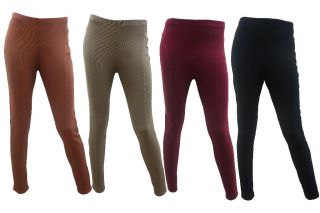 Ladies Jodhpur Ribbed Trouser Pants Jeggings 5 Colour Size 8 to 14