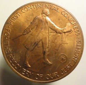 John Adams Pictorial Medal American Revolution Bicentennial 38mm 5M183