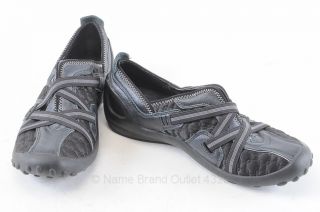 Privo Black 7 5 Satin Leather Joba Elastic Athletic Sneaker Shoe Used