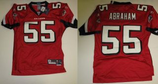 Reebok Atlanta Falcons John Abraham Sewn Premier Red Jersey Sz 4XL