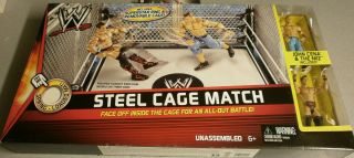  Cage Match John Cena/The Miz Action Figures w Ring & Removable Cage