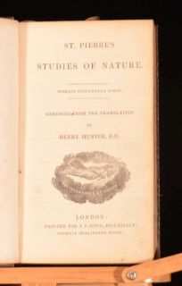 C1825 St Pierres Studies of Nature Abridged from The Translation of