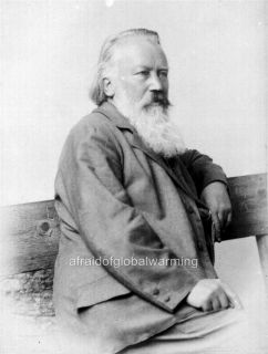 Old Photo German Composer Johannes Brahms