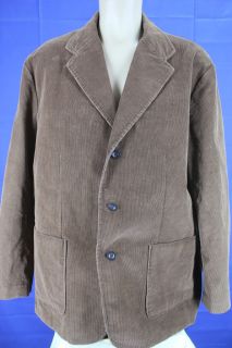 St Johns Bay Brown Corduroy Cord Sport Coat Blazer Jacket XL