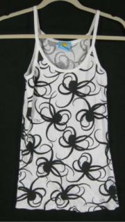 California Anthropologie White Octopus Patterned Tank Top Shirt Sz