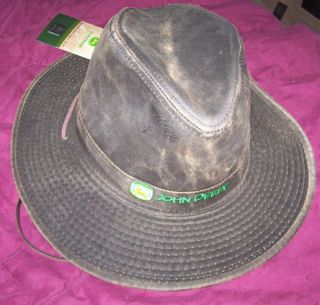 John Deere weathered cotton boonie/bush hat, UPF 50+, brown, NWT