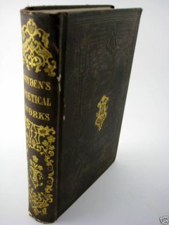 Antique Poetry Book Poetical Works of John Dryden 1855