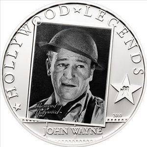 2010 Cook Is Large Silver 5$ Hollywood Legends John Wayne Duke  