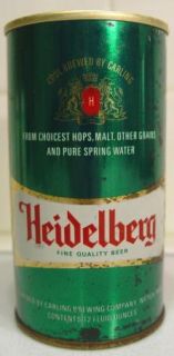 Heidelberg Early Pull Tab Top Beer Can Natick Mass Nice Carling  