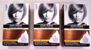 3 John Frieda Permanent Hair Color Haircolor Dye Foam 7G Dark Golden Blonde  