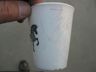 John Wayne Autographed Styrofoam Cup  