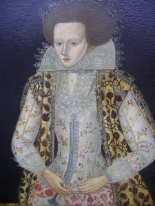 Huge Antique British Royal Portrait Oil Queen Elizabeth I  