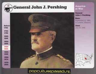 General John J Pershing WWI Grolier Story Picture Card  