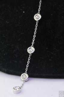 Gucci 18K White Gold Fancy High Fashion 60ct VS1 F Diamond Drop Chain Necklace  