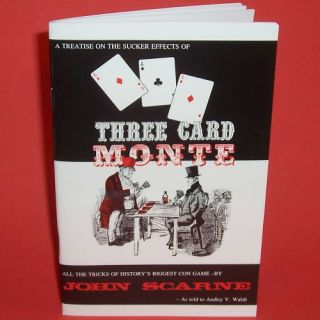 5 New Three Card Monte by John Scarne Magic Books  