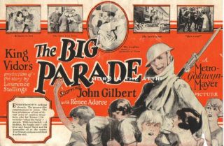 John Gilbert King Vidor Orig Big Parade US Movie Herald  