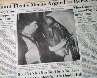 Kentucky Derby Count Fleet Horse Racing 1943 Newspaper  