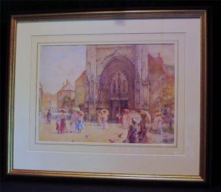 John Parker R w s 1839 1915 Very Fine Early Watercolor Signed and Dated 1910  