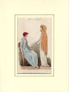 1809 "La Belle Assemblée" Matted Fashion HC Engraving Afternoon Dresses  
