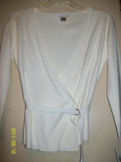 Uniform by John Paul Richards Wrap Sweater White L  