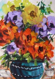 Original Floral Watercolor Painting JMW Art John Williams Impressionism  