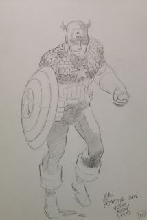John Romita Jr Original Art Avengers Captain America 11 x 17 Full Body RARE  