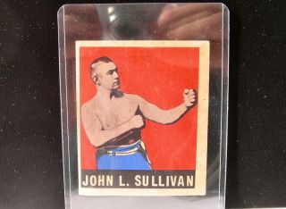1948 Leaf Gum Co John L Sullivan 101 Heavyweight Champ Boxing Card Nice  