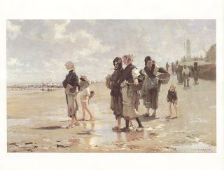 John Singer Sargent Print Oyster Gatherers of Cancale  