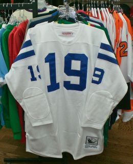 Johnny Unitas Mitchell Ness AUTHENTIC BLOWOUT SALE 1970 white long sl jersey  
