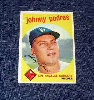 1959 TOPPS BASBALL CARD JOHNNY PODRES 495   
