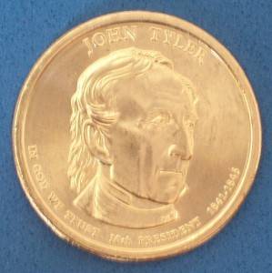 2009 P John Tyler Golden Dollar Uncirculated  