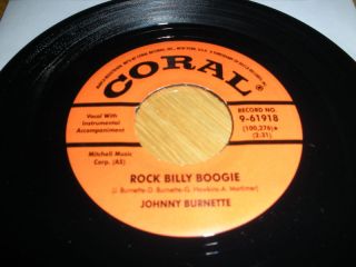 Johnny Burnette Rock Billy Boogie If You Want It Enough Coral Mono Rockabilly  