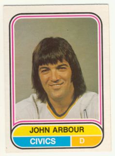 1975 76 O Pee Chee WHA 54 John Arbour  