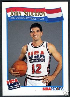 John Stockton 1991 92 Hoops USA Olympic Team Card 584  
